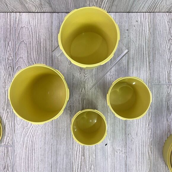 1970s Tupperware Servalier Nesting Canisters Snap on Lids Set of 6 Storage Conta - Picture 6 of 9